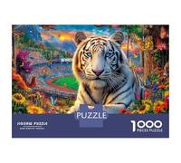 White Tiger 1000 Piece Impossible Puzzle for Adults - Challenging Jigsaw Puzzles, Family Activity & Game Gift 70x50cm/1000pcs