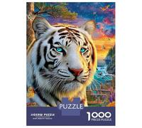 White Tiger 1000 Piece Impossible Puzzle for Adults - Challenging Jigsaw Puzzles, Family Activity & Game Gift 38x26cm/1000pcs