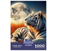 White Tiger, 1000-piece Jigsaw, Calming Yet Stimulating Indoor Activity, Perfect for Keepsakes Or Gallery Walls, Suitable for Ages 8+, 52x38cm/1000pcs