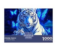 White Tiger 1000 Piece Jigsaw Puzzle for Adults - Rare Tiger Unique, Rewarding, Family Activity, Collectible 38x26cm/1000pcs