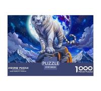 White Tiger 1000 Piece Jigsaw Puzzles for Adults Challenging Puzzle Educational for Challenging Family Activity Games Colorful for Home Decor Gifts 38x26cm/1000pcs