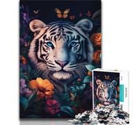 White Tiger 1000 Piece Jigsaw Puzzles for Adults & Teens,Help The Brain Exercise Addictive Toys to Cultivate Patience A Work of Art (38x26cm)