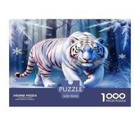 White Tiger 1000 Piece Jigsaw Puzzles - Jigsaw Puzzles for Adults 1000 Pieces Is Ideal As Gifts for The Whole Family And The Jigsaw 1000 Pieces for Adults Absolutely Stunning