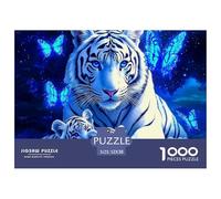 White Tiger, 1000-piece Puzzle, Leisure And Mental Challenge in One, Perfect for Collectors Or Art Lovers, Suitable for Ages 10+, 52x38cm/1000pcs
