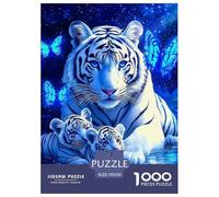 White Tiger 1000 Piece Puzzles Adults Fun Challenging Cool And Cute Creative Gift Adults for Kids Home Decoration Puzzles 70x50cm/1000pcs