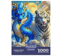 White Tiger 1000 Piece Puzzles Adults Fun Challenging Cool And Cute Creative Gifts Adults for Kids Home Decoration Puzzles 70x50cm/1000pcs