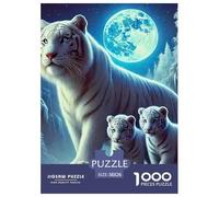 White Tiger 1000 Piece Puzzles Adults Game Challenging Cool And Cute Creative Gift Women And Man Home Decoration Puzzles 38x26cm/1000pcs