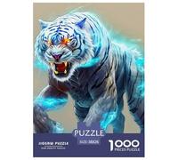 White Tiger 1000 Piece Wildlife Jigsaw Puzzles Handwork Challenging Puzzle Educational for Challenging Family Activity Games Colorful Hard Puzzle for 38x26cm/1000pcs Family Decorations