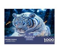 White Tiger 1000 Pieces Jigsaws for Adults Wildlife Fun, Challenging & Brainteasing Birthday Gifts for Women And Man Challenge High Difficulty 38x26cm/1000pcs