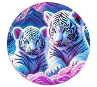 White Tiger 1000pcs White Tiger Jigsaw Puzzles What Happens Next Educational Games for Adults And Kids 1000pcs (67.5x67.5cm)