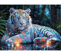 White Tiger 500-piece Jigsaw Puzzle Bundle Fantastic Beasts Family Puzzle Lovers Brain Training Mindful Activity Spring Paperboard Creativity & Gift Giving 500 PCS