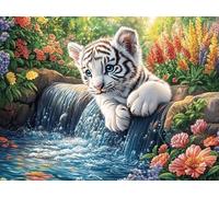 White Tiger 500 Piece Premium Jigsaw Puzzle Fantastic Beasts Adult Jigsaws Brain Training Hobby Home Decor Winter Gift Unique Shaped Eco Friendly Material 500 PCS