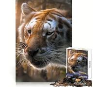 White Tiger And Butterfly 1000 Piece Jigsaw Puzzles for Teenagers Logical Skill Leisurely Pursuit Precise Join Fine Xmas Gift (38x26cm)