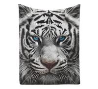 White Tiger Blankets, Personalized Name Blankets for Girls Boys Home Decor All Seasons, 30"x40"