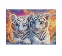 White Tiger Brothers 300 Pieces Premium Jigsaw Puzzle Frost Pines Rock Adult Jigsaws Educational Challenge Mental Exercise Winter Gift Precision Cut Board 300 PCS