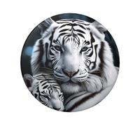 White Tiger Button Pins 1 Pc, 2.4 Inch Round Button Badges Metal Personalized Picture Photo Pin Buttons Kit For Craft Supplies Christmas Diy Party Projects, 5 PCS, One Size
