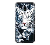 White Tiger Case Cover For Samsung Galaxy J3 (2018), J3 Star, J3 V 3rd Gen, J3 Orbit, J3 Achieve, Express Prime 3, Amp Prime 3