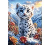 White Tiger Cub in A Snowy Forest 500 Piece Jigsaw Puzzle for Adults Teens Science Fiction Magical Dream Jigsaw After Gym Relaxation Brainteaser Puzzle for Fitness Lovers Stress 500 PCS
