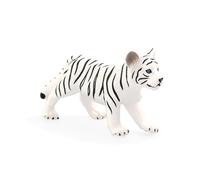 White Tiger Cub Standing Toy Realistic Big Cat Figurine