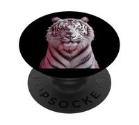 White Tiger Cute Animal Graphic Siberian Bengal Art 2025 PopSockets Adhesive PopGrip