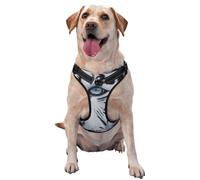 White Tiger Eye No Pull Dog Harness Adjustable Reflective Oxford Easy Control Medium Large Dog Harness