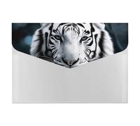 White Tiger File Folder Paper Bill Receipt Organizer Portable Document Organizer Expanding Accordion File Organizer Plastic Envelopes with 6 Pockets for Office Home