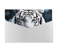 White Tiger Folders, Expanding File Folder with 6 Pocket Compartments, Portable Paper Document Organizer for Bills Receipts Certificates