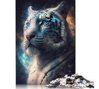 White Tiger Galaxy Puzzles 1000 Piece Jigsaws for Adults Learning Educational Toys Family Games Festival Birthday Gifts 1000pcs (75x50cm)