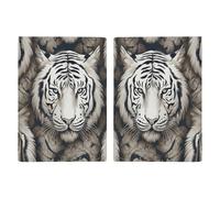 White Tiger Head Pattern Passport Holder for Travel PU Leather Passport Cover Wallet Case Waterproof Passports Protector