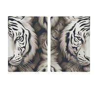 White Tiger Head Pattern Passport Holder Travel Wallet Slim Minimalist Front Pocket Leather Credit Card Holder Passport Wallet Cover Case for Travel Must Haves Accessories