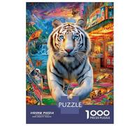White Tiger Jigsaw Puzzle for Adults And Teenagers, Impossible 1000 Piece Puzzle,Family Fun Activity, Challenging Puzzle Game 70x50cm/1000pcs