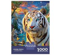 White Tiger Jigsaw Puzzle for Adults And Teenagers, Impossible 1000 Piece Puzzle,Family Fun Activity, Challenging Puzzle Game 38x26cm/1000pcs