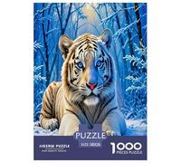 White Tiger Jigsaw Puzzles for Adult Difficult Challenges 1000 Piece Difficult Hard Jigsaw Puzzles for Man And Woman with Letters on Back 38x26cm/1000pcs