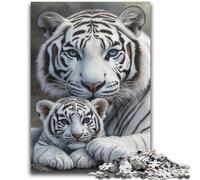 White Tiger Jigsaw Puzzles for Adults 1000 Piece Puzzle, Toy Intellectual Game Artists Collection, Fine Art 50X75CM