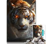 White Tiger Jigsaw Puzzles for Adults Teenagers Jigsaws Puzzle,Help The Brain Exercise Addictive Toys to Cultivate Patience Great Gift 38x26cm
