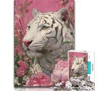 White Tiger Jigsaws 1000 Pieces for Teenagers,Family Game Stress Reliever Difficult Challenge Gifts for Friends And Family (38x26cm)