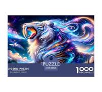 White Tiger Killing God 1000 Pieces Jigsaw Puzzles for Adults Impossible Beautiful Home Decoration Challenge High Difficulty 38x26cm/1000pcs