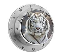 White Tiger Kitchen Timers for Cooking Visual Timer Stainless Steel Magnetic Timer with Alarm Cooking Timers for Baking, Exercise, Sports, Study & Outdoor Use