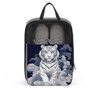 White Tiger on Clouds Shoe Bag for Travel Daily Use Anti-dust Storage Carrier Golf Shoe Pouch
