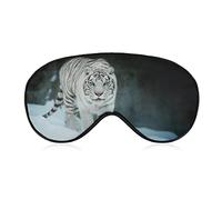 White Tiger On Snow Sleep Eye Mask Soft Sleep Cover Blindfold Sleeping Mask Cover for Sleep Travel