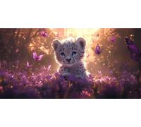 White Tiger Paint by Numbers for Adults, Canvas for Painting DIY Paint by Numbers Kits Canvas Wall Art Without Frame Watercolor Painting Kit, Gifts for Friends, Wall Decor, 60x120cm Butterfly e-10