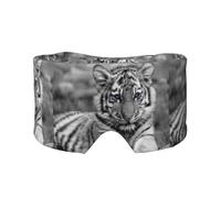 White Tiger Pattern, Full Eye Covers Light Blocking Eye Mask Sleep Eye and Ear Muffs