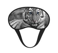 White Tiger Pattern, Full Eye Covers Light Blocking Eye Masks Blackout Sleep Eye Muffs