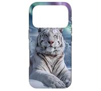 White Tiger Photography with Aurora Borealis Case for iPhone 17 Pro