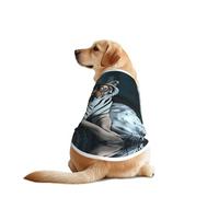 White Tiger Portrait Dog Shirt Vest Dog Clothes- Breathable Cooling for Big Dogs, Sun Protection Comfort Wear for Golden Retriever, Husky, Alaska Outdoor Activities X-Large