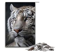 White Tiger Portrait Jigsaw Puzzles for Adults Piece Challenging Puzzles DIY Decoration Brain Challenge for Adult Family 1000 PCS(75x50cm)