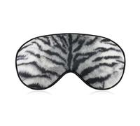White Tiger Print Animal Skin Sleep Eye Mask Blocks Light Cover Eyeshade for Men Women