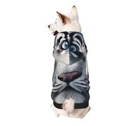 White Tiger Print Small Dogs Warm Hoodie, Soft And Breathable Sweatshirt, Easy To Wear Jumper For Winter And Fall, Cold Weather Hooded Coat Pullover