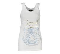 White Tiger Print Tank Top - female - Cavalli Class - Sleeveless Tops - White - S - Tops S