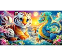 white-tiger Puzzle for Adults 1000 Pieces Recycled Paper Fun and Challenging Family Game Educational Game Decompression 70x50cm/1000pcs